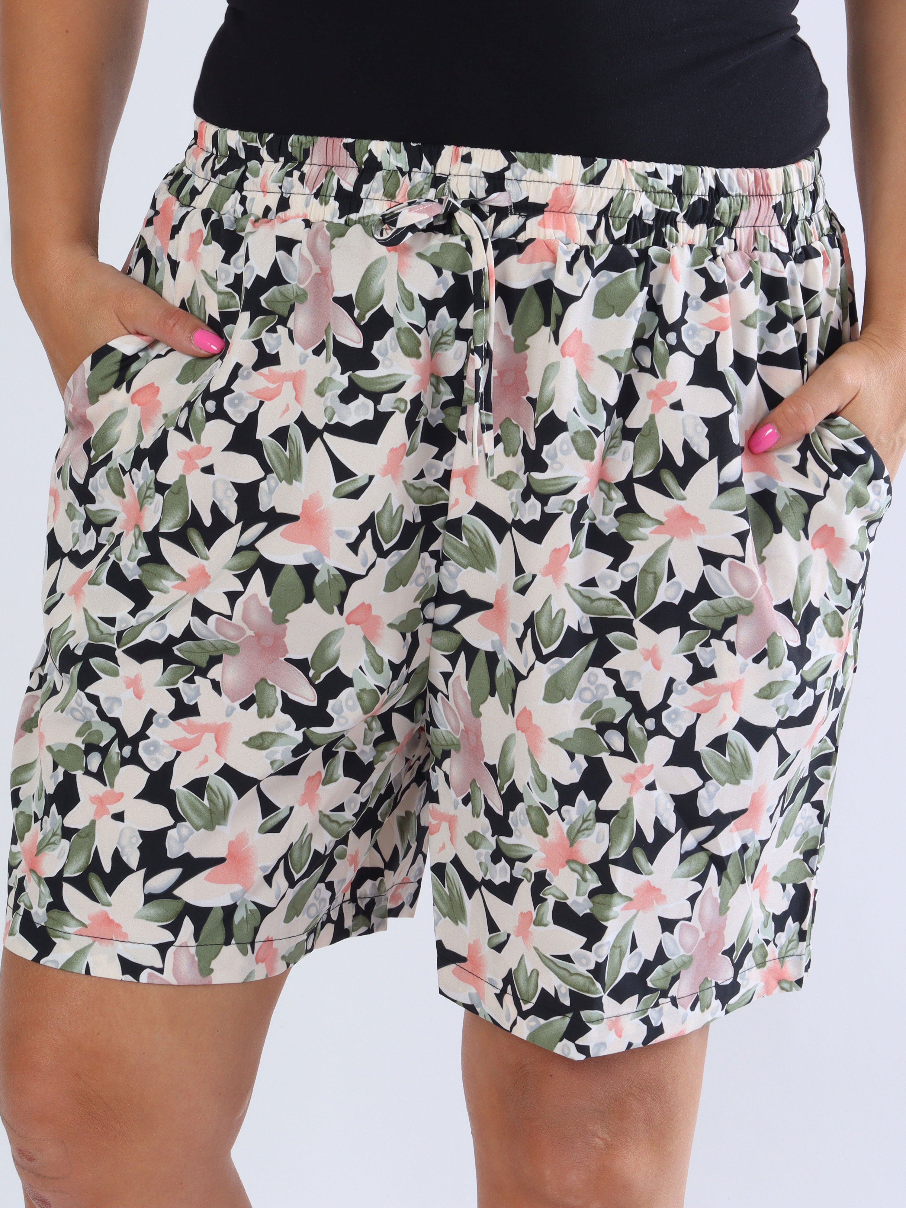 Anni - Shorts med blomsterprint